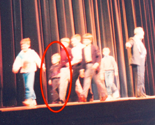 Ryne Strom on stage with Harry Blackstone Jr.